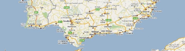 andalucia map and information on andalusia southern spain