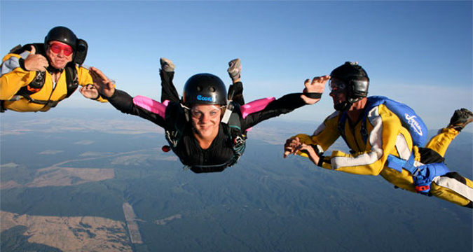 Salto tandem y libre en andalucia